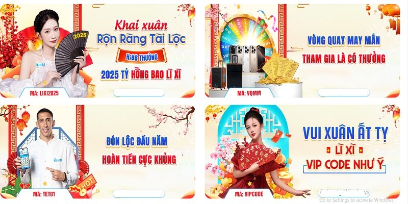 Chào đón năm mới bằng phần thưởng Hi88 khuyến mãi khủng